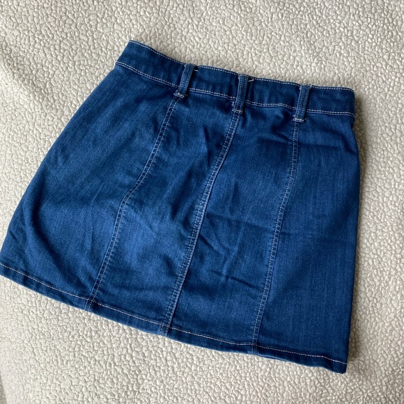 Blue Jean Button Skirt - Picture 3 of 3